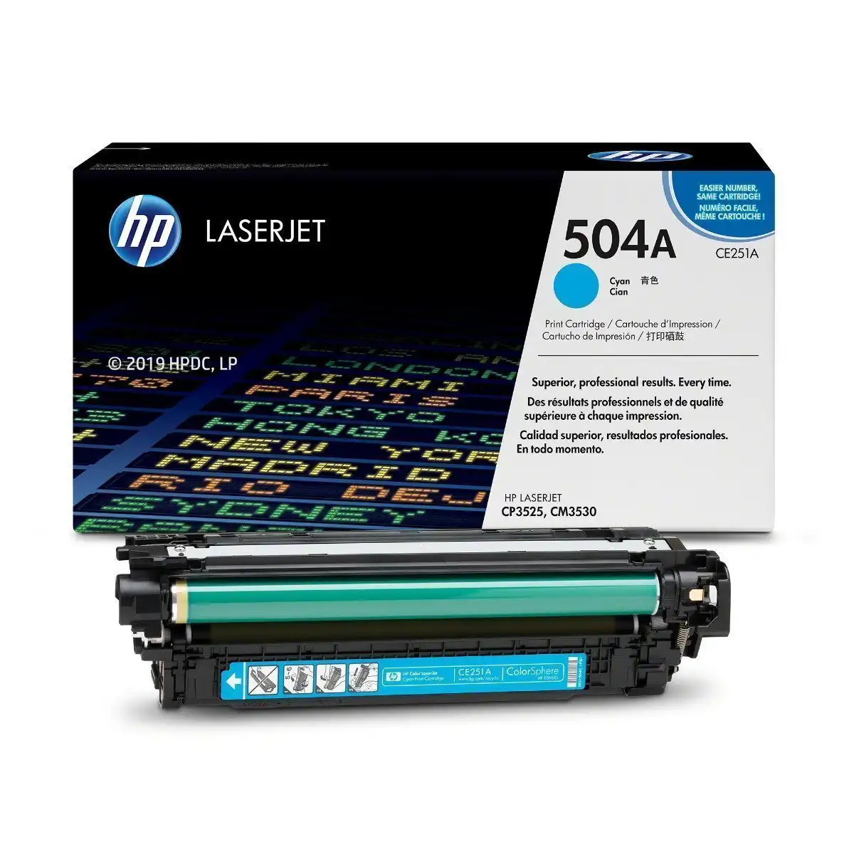 Toner Hp 504A (CE251A) Cyan 7,000 Pag LaserJet Color CM3530 - Imagen 2