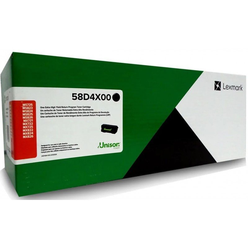 Toner Lexmark 58D4X00, 35k ppm, para MS823,825,MX822,MS/MX725,826 1-compudisa Toner Lexmark 58D4X00, 35k ppm, para MS823,825,MX822,MS/MX725,826