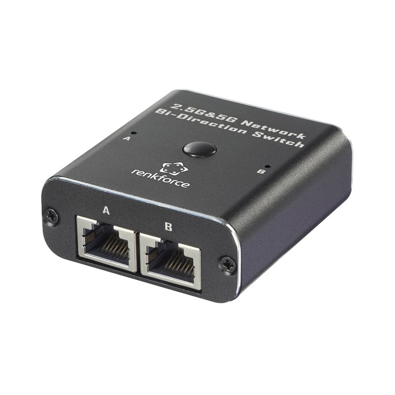 Switch Bidireccional de red Renkforce RF-EW-700 de 2 puertos 2.5G & 5G, Alimentacion USB 1-compudisa Switch Bidireccional de red Renkforce RF-EW-700 de 2 puertos 2.5G & 5G, Alimentacion USB