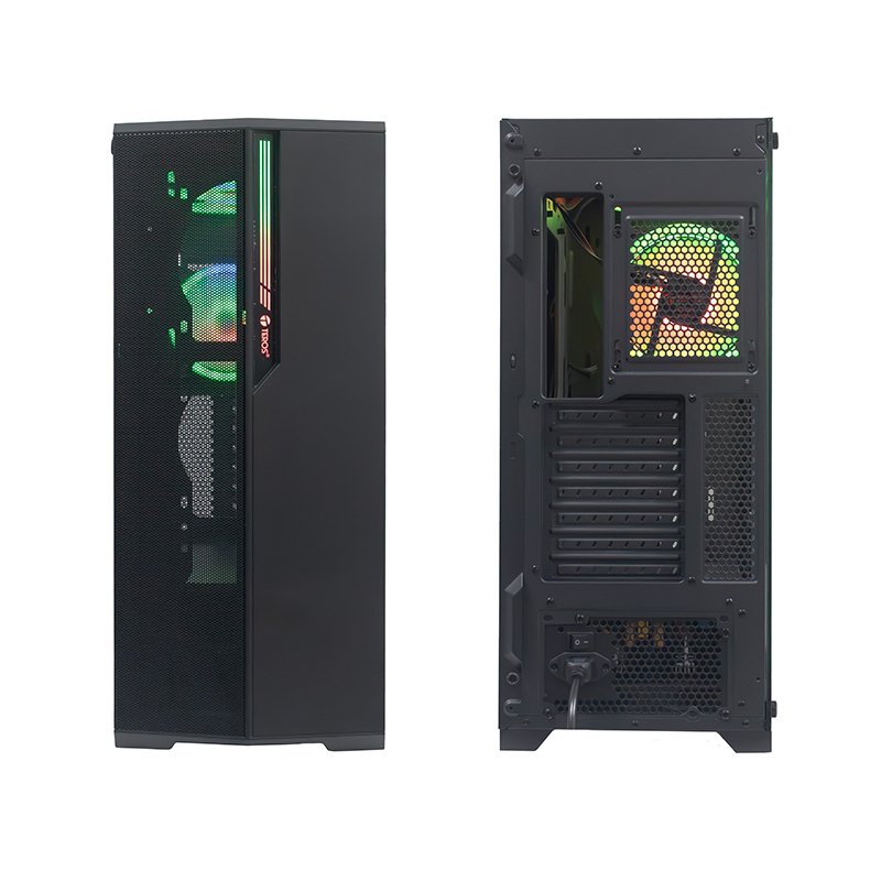Case Gamer Teros TE1175N, Mid Tower, Negro, USB 3.0, USB 2.0, Audio. 2-compudisa Case Gamer Teros TE1175N, Mid Tower, Negro, USB 3.0, USB 2.0, Audio. - Imagen 2