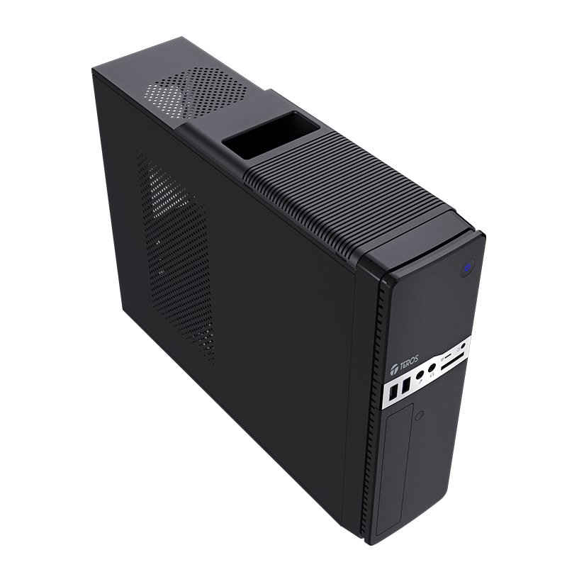 Case Teros TE-1032S, Slim, 250 W, USB 3.2 / USB 2.0, Audio HD, DVD, Negro 2-compudisa Case Teros TE-1032S, Slim, 250 W, USB 3.2 / USB 2.0, Audio HD, DVD, Negro - Imagen 2