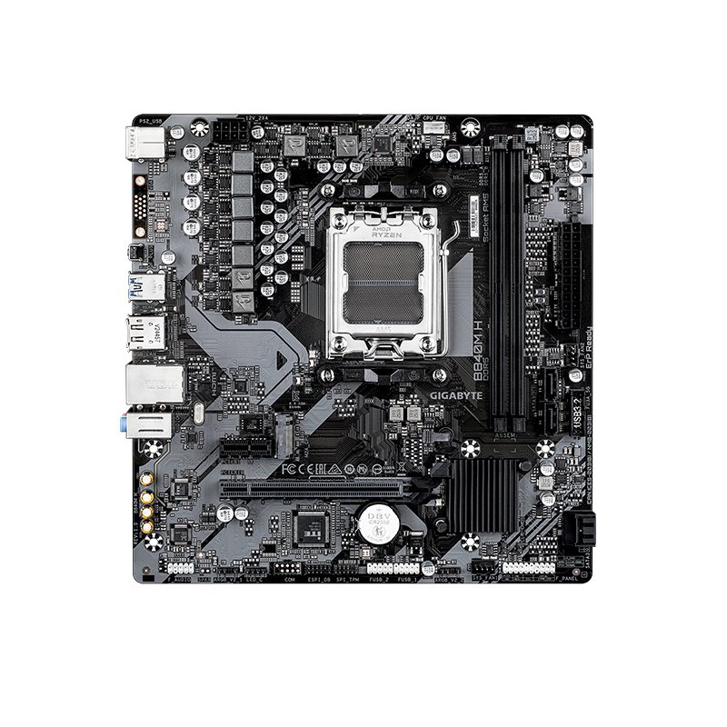 Motherboard GIGABYTE B840M H, Chipset AMD B840, Socket AMD AM5, mATX 1-compudisa Motherboard GIGABYTE B840M H, Chipset AMD B840, Socket AMD AM5, mATX