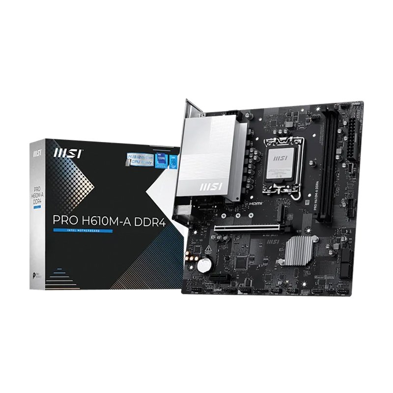 Motherboard MSI PRO H610M-A DDR4, Chipset Intel H610, LGA1700, mATX 1-compudisa Motherboard MSI PRO H610M-A DDR4, Chipset Intel H610, LGA1700, mATX
