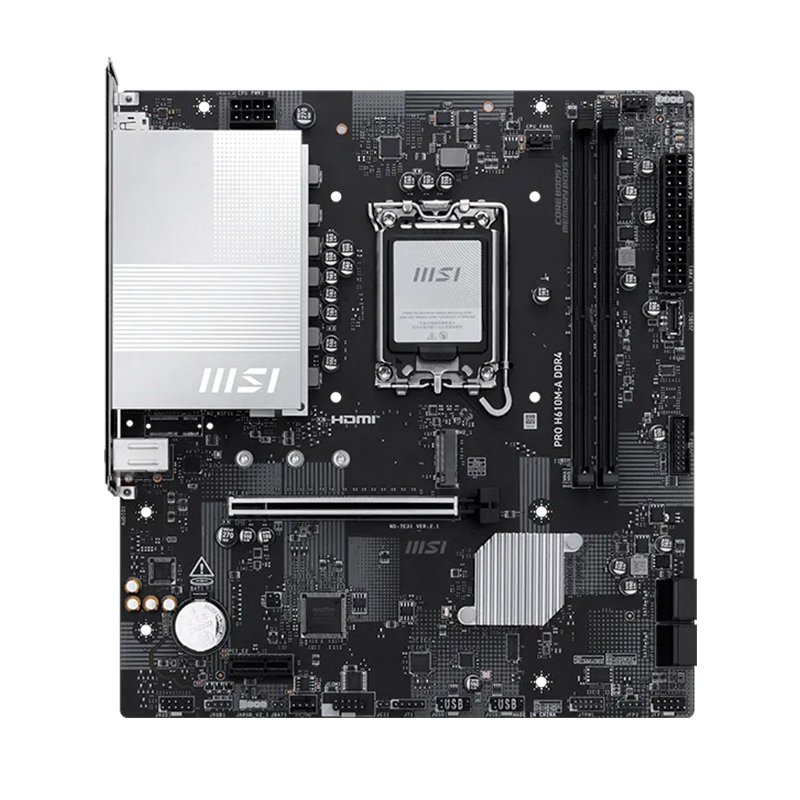 Motherboard MSI PRO H610M-A DDR4, Chipset Intel H610, LGA1700, mATX 2-compudisa Motherboard MSI PRO H610M-A DDR4, Chipset Intel H610, LGA1700, mATX - Imagen 2