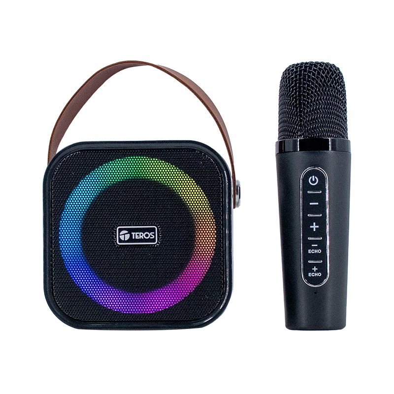 Parlante Karaoke Inalámbrico TEROS TE-6013N, BT 5.4, 10W, USB, Iluminación LED 1-compudisa Parlante Karaoke Inalámbrico TEROS TE-6013N, BT 5.4, 10W, USB, Iluminación LED