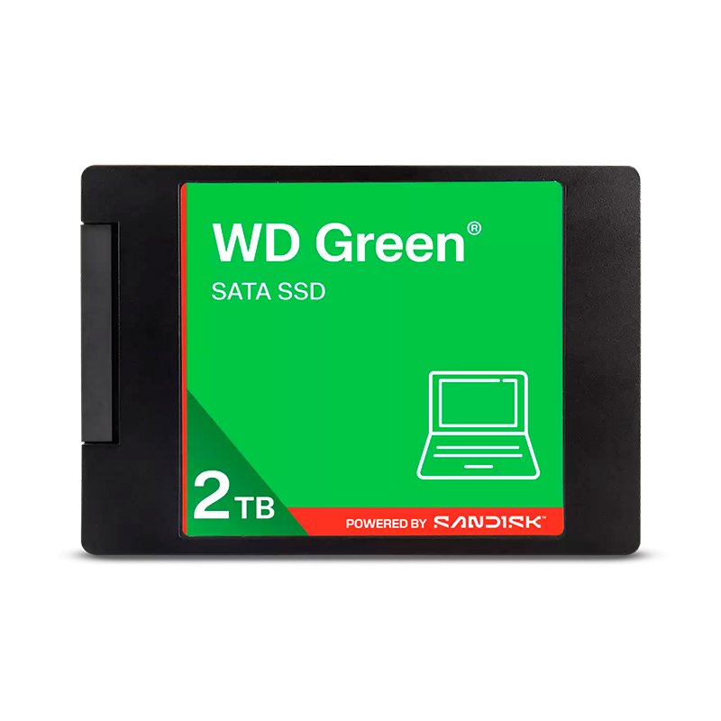 Unidad en estado solido Western Digital Green, WDS200T5G0A, 2TB, SATA, 2.5”, 7mm. 1-compudisa Unidad en estado solido Western Digital Green, WDS200T5G0A, 2TB, SATA, 2.5”, 7mm.
