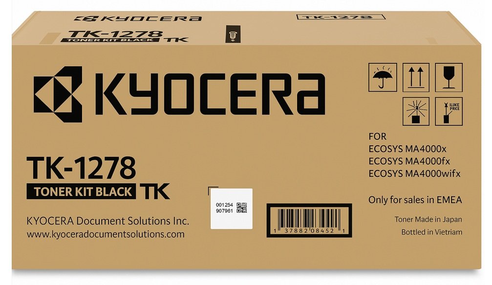 Kyocera TK-1278 / Tóner Negro 12k 1-compudisa Kyocera TK-1278 / Tóner Negro 12k