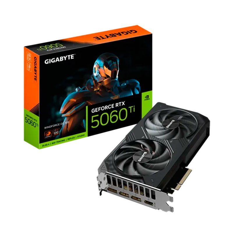 Tarjeta de video Gigabyte GeForce RTX 5060 Ti WINDFORCE OC, 16GB GDDR7, PCI Express 5.0 1-compudisa Tarjeta de video Gigabyte GeForce RTX 5060 Ti WINDFORCE OC, 16GB GDDR7, PCI Express 5.0