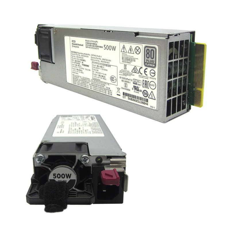 Fuente de alimentación HPE 865408-B21, 500W, 100V - 240VAC, 80 Plus Platinum, Hot-Plug. 1-compudisa Fuente de alimentación HPE 865408-B21, 500W, 100V – 240VAC, 80 Plus Platinum, Hot-Plug.