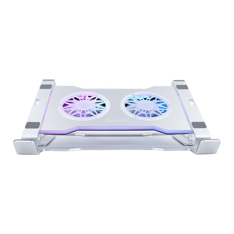 Cooler para notebook TEROS TE-7135N, soporta tablets y notebooks de 9” hasta 16”, plateado - Imagen 2