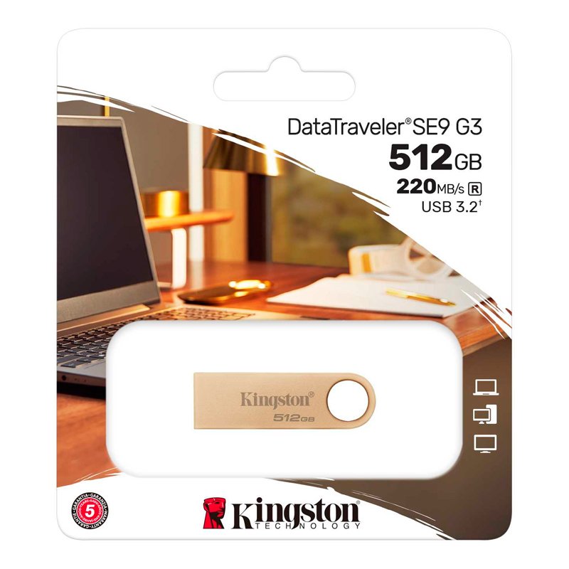 Memoria Flash USB Kingston DataTraveler SE9 G3, 512GB, USB 3.2 Gen 1 (Tipo-A) 1-compudisa Memoria Flash USB Kingston DataTraveler SE9 G3, 512GB, USB 3.2 Gen 1 (Tipo-A)