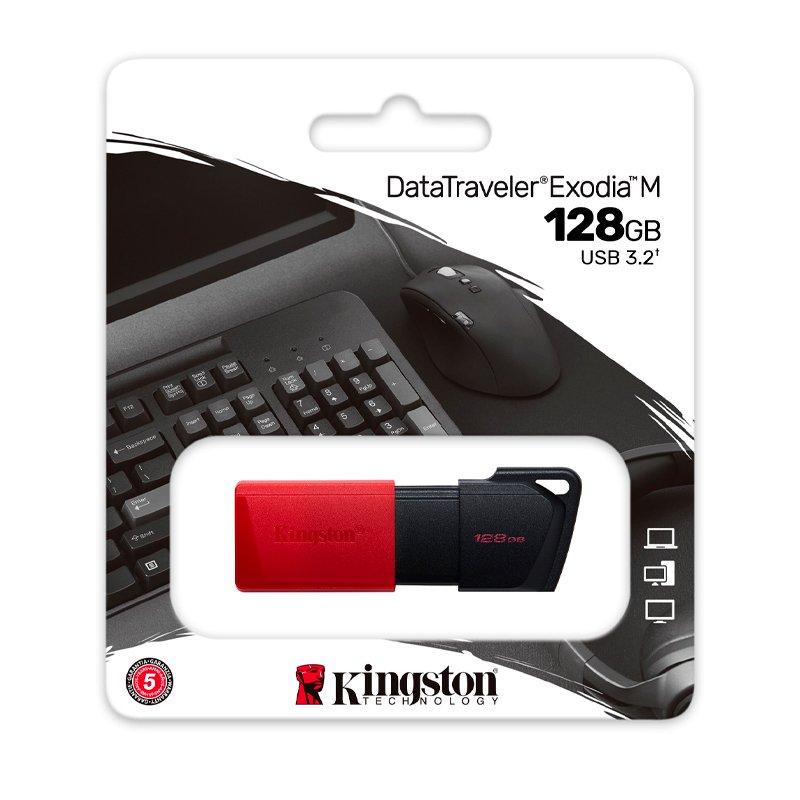 Memoria Flash USB Kingston DataTraveler Exodia M, 128GB, USB 3.2 Gen 1, Rojo 1-compudisa Memoria Flash USB Kingston DataTraveler Exodia M, 128GB, USB 3.2 Gen 1, Rojo