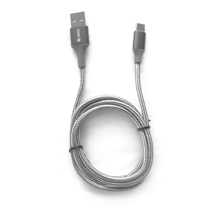 Cable USB TEROS TE-70211W, Tipo A a Tipo C, 3A, 60W Máx, gris 2-compudisa Cable USB TEROS TE-70211W, Tipo A a Tipo C, 3A, 60W Máx, gris - Imagen 2