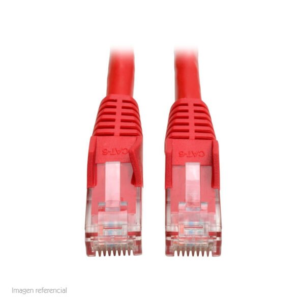 Cable Patch Moldeado Tripp-Lite Snagless Cat6 Gigabit (RJ45 M/M) – Rojo, de 2.13 mts.