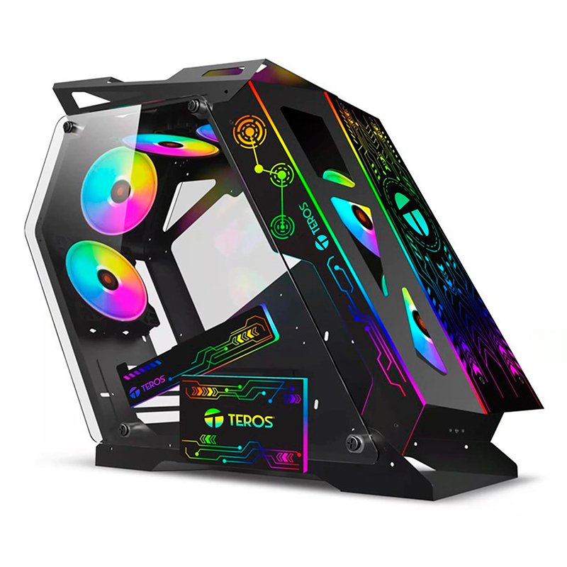 Case gamer TEROS TE-1312G, Mid Tower, USB 3.0 / USB 2.0, audio, ventilador ARGB, negro 1-compudisa Case gamer TEROS TE-1312G, Mid Tower, USB 3.0 / USB 2.0, audio, ventilador ARGB, negro