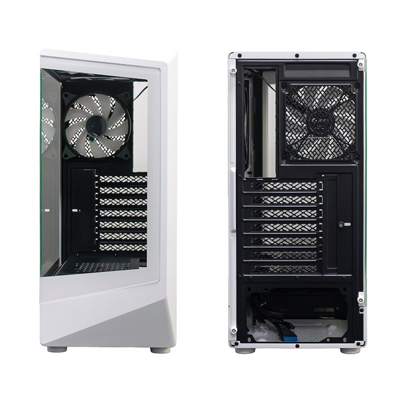 Case gamer TEROS TE-1322G, Mid Tower, USB 3.0 / USB 2.0, audio, ventilador RGB, blanco 2-compudisa Case gamer TEROS TE-1322G, Mid Tower, USB 3.0 / USB 2.0, audio, ventilador RGB, blanco - Imagen 2