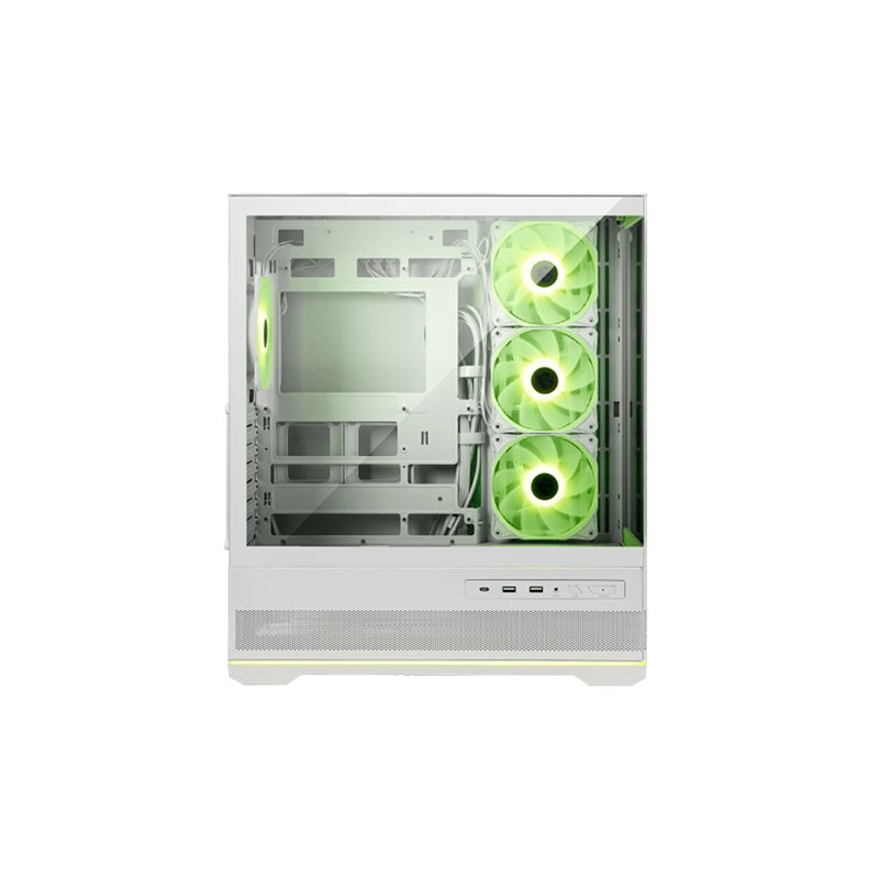 Case MSI MAG PANO 110R PZ WHITE, mini-ITX, Micro-ATX, ATX, Mid Tower 2-compudisa Case MSI MAG PANO 110R PZ WHITE, mini-ITX, Micro-ATX, ATX, Mid Tower - Imagen 2