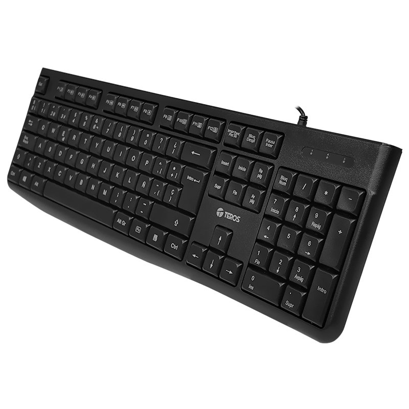 Teclado estándar TEROS TE-4067S, USB 2.0, negro 1-compudisa Teclado estándar TEROS TE-4067S, USB 2.0, negro