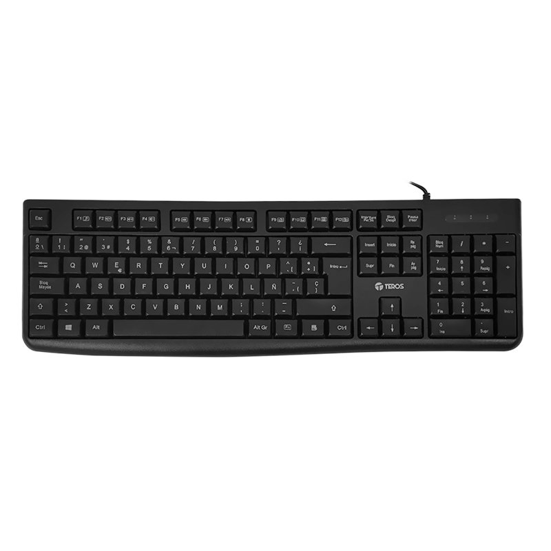 Teclado estándar TEROS TE-4067S, USB 2.0, negro 2-compudisa Teclado estándar TEROS TE-4067S, USB 2.0, negro - Imagen 2