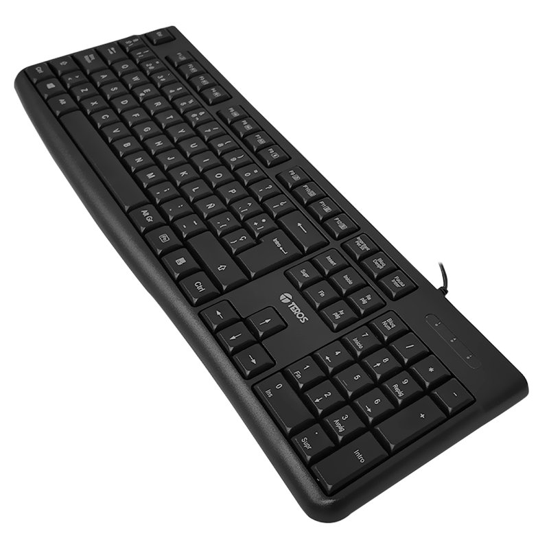 Teclado estándar TEROS TE-4067S, USB 2.0, negro 3-compudisa Teclado estándar TEROS TE-4067S, USB 2.0, negro - Imagen 3