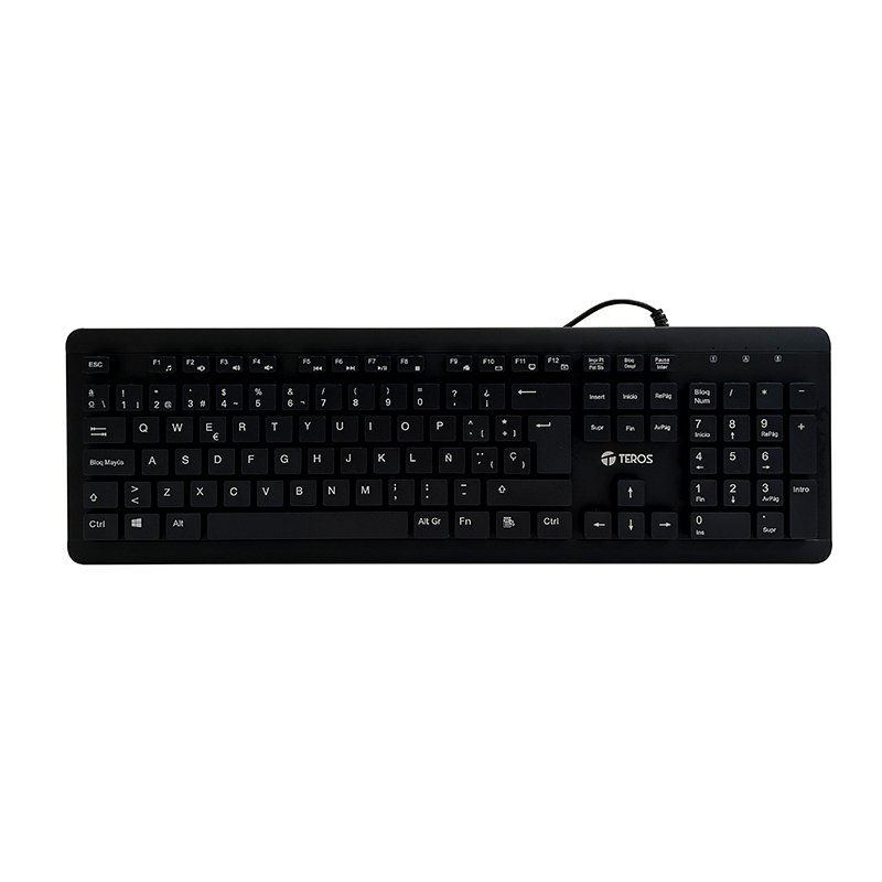Teclado lavable TEROS TE-4065N, IPX7, USB, negro 2-compudisa Teclado lavable TEROS TE-4065N, IPX7, USB, negro - Imagen 2