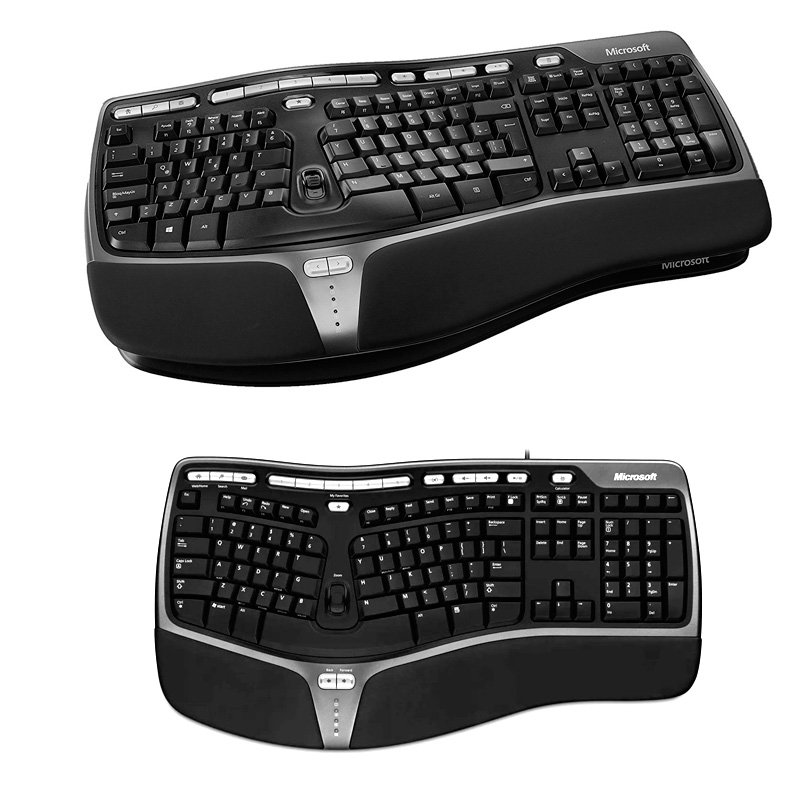 Teclado Microsoft Natural Ergonomic 4000, USB, Español, Negro, Multimedia. 1-compudisa Teclado Microsoft Natural Ergonomic 4000, USB, Español, Negro, Multimedia.