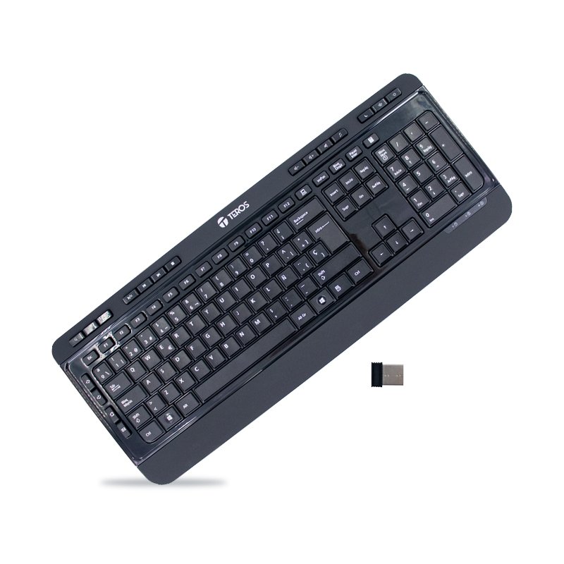 Teclado inalámbrico TEROS TE-4074CS, 2.4Ghz, USB, negro 1-compudisa Teclado inalámbrico TEROS TE-4074CS, 2.4Ghz, USB, negro