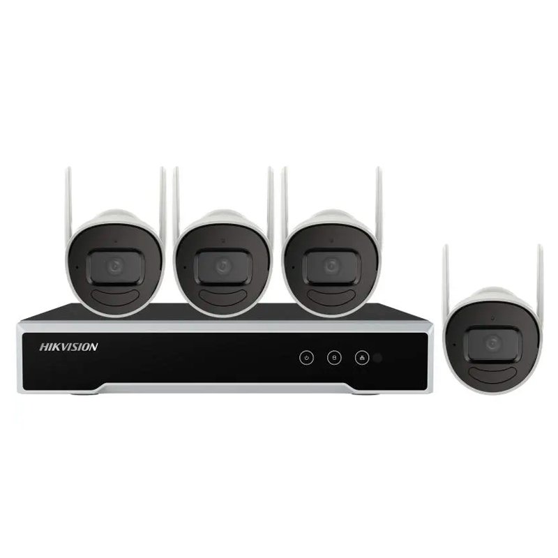 Kit de monitoreo HIKVISION (1 NVR Wi-Fi de 4 Canales + 4 Camaras Wi-Fi de 2 MP). 1-compudisa Kit de monitoreo HIKVISION (1 NVR Wi-Fi de 4 Canales + 4 Camaras Wi-Fi de 2 MP).