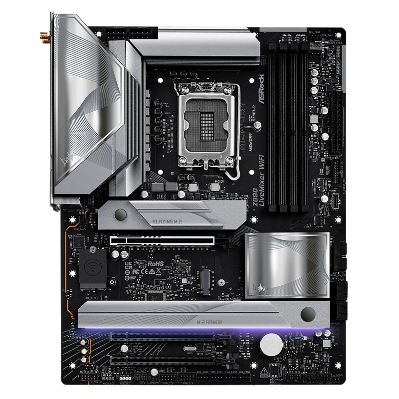 Motherboard ASROCK Z890 LiveMixer WiFi, Chipset Intel Z890, LGA 1851, HDMI, ATX 1-compudisa Motherboard ASROCK Z890 LiveMixer WiFi, Chipset Intel Z890, LGA 1851, HDMI, ATX