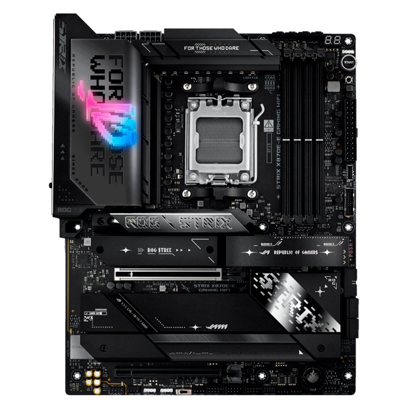 Motherboard ASUS ROG STRIX X870E-E GAMING WIFI, Chipset AMD X870E, Socket AMD AM5, ATX 1-compudisa Motherboard ASUS ROG STRIX X870E-E GAMING WIFI, Chipset AMD X870E, Socket AMD AM5, ATX