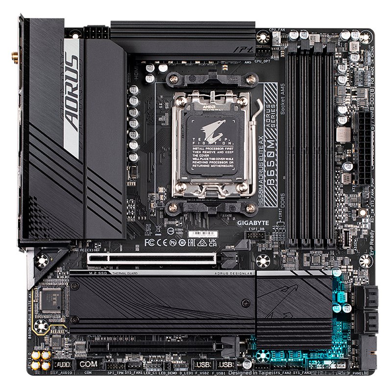 Motherboard Gigabyte B650M AORUS ELITE AX, Chipset AMD B650, Socket AMD AM5, mATX 1-compudisa Motherboard Gigabyte B650M AORUS ELITE AX, Chipset AMD B650, Socket AMD AM5, mATX