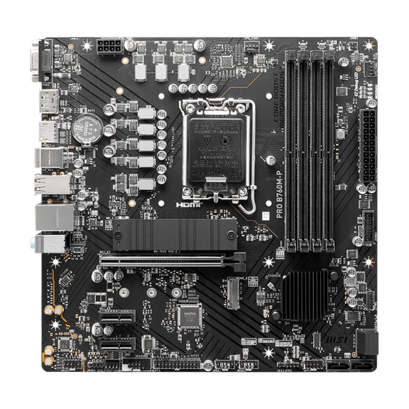 Motherboard MSI PRO B760M-P, Chipset Intel B760, LGA1700, HDMI, DP, VGA, mATX 1-compudisa Motherboard MSI PRO B760M-P, Chipset Intel B760, LGA1700, HDMI, DP, VGA, mATX