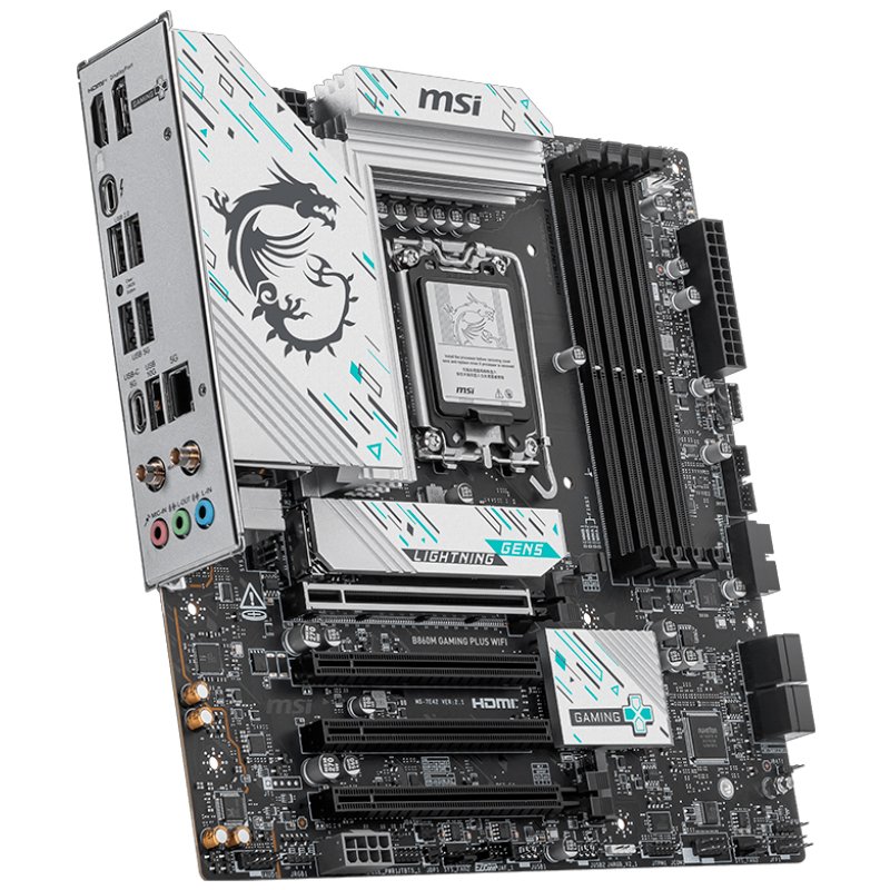 Motherboard MSI B860M GAMING PLUS WIFI, Chipset Intel B860, LGA 1851, HDMI, DP, mATX 2-compudisa Motherboard MSI B860M GAMING PLUS WIFI, Chipset Intel B860, LGA 1851, HDMI, DP, mATX - Imagen 2