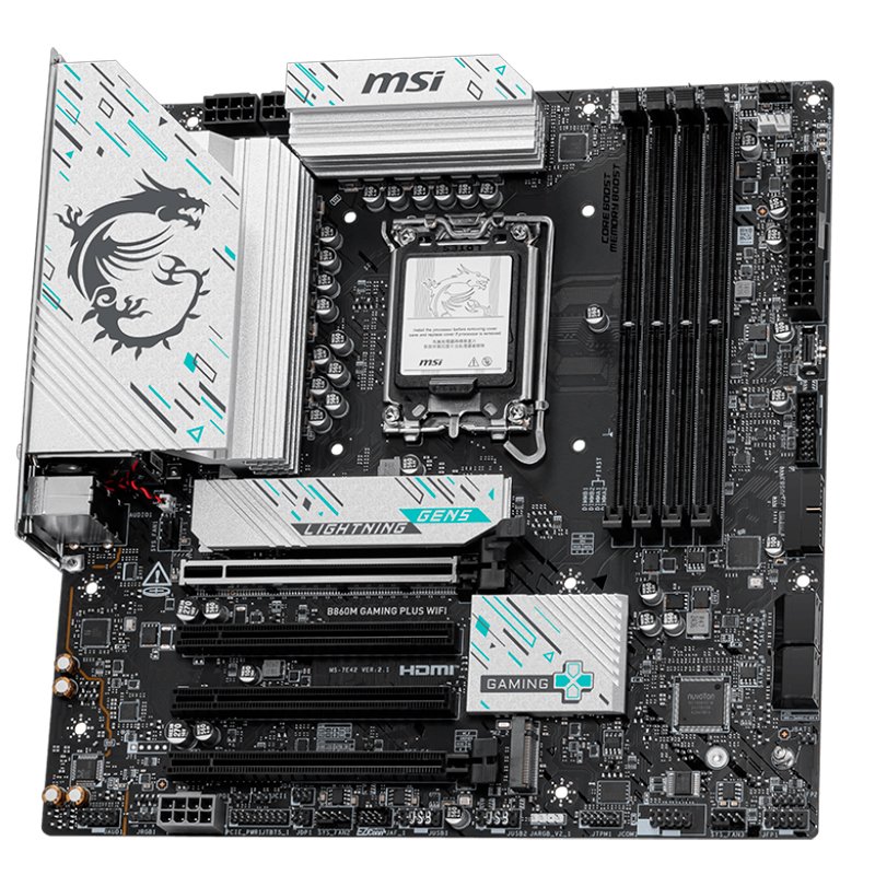 Motherboard MSI B860M GAMING PLUS WIFI, Chipset Intel B860, LGA 1851, HDMI, DP, mATX 3-compudisa Motherboard MSI B860M GAMING PLUS WIFI, Chipset Intel B860, LGA 1851, HDMI, DP, mATX - Imagen 3