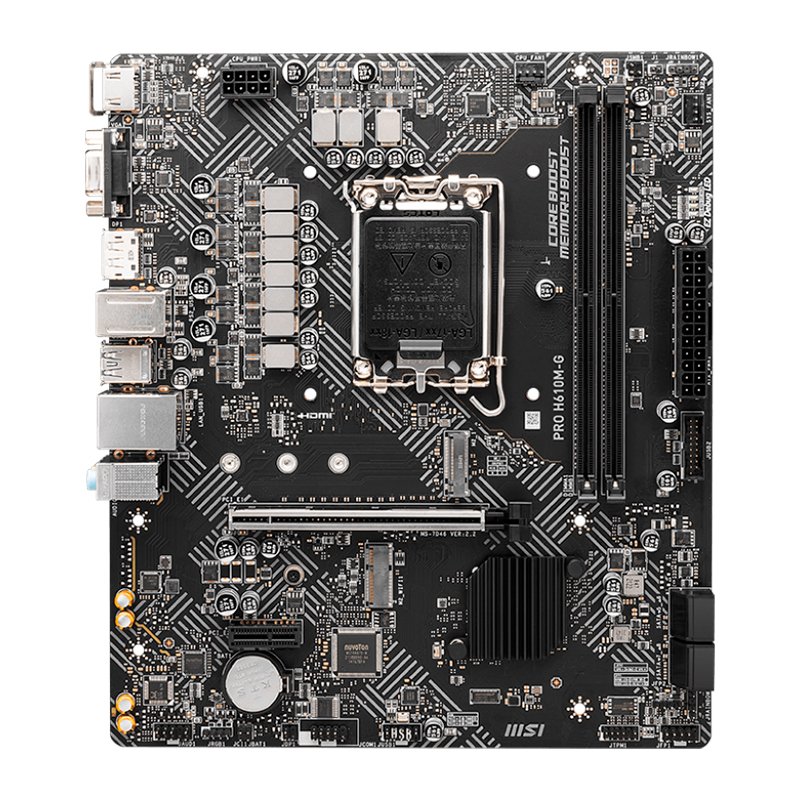 Motherboard MSI PRO H610M-G,Chipset Intel H610, LGA1700, mATX 1-compudisa Motherboard MSI PRO H610M-G,Chipset Intel H610, LGA1700, mATX