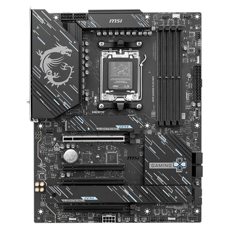 Motherboard MSI X870 GAMING PLUS WIFI, Chipset AMD X870, Socket AMD AM5, ATX 1-compudisa Motherboard MSI X870 GAMING PLUS WIFI, Chipset AMD X870, Socket AMD AM5, ATX