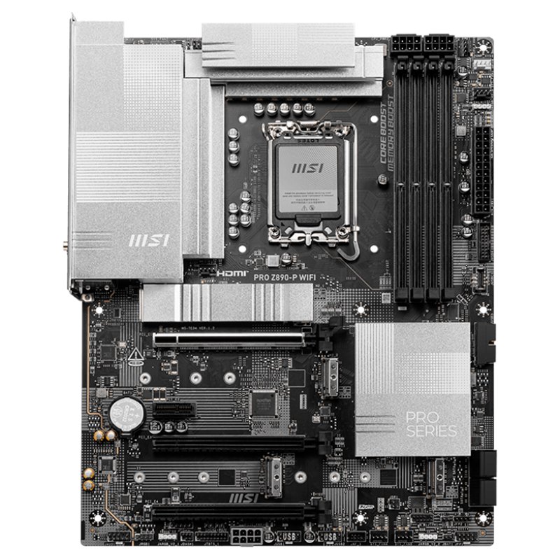 Motherboard MSI PRO Z890-P WIFI, Chipset Intel Z890, LGA 1851, HDMI, DP, ATX 1-compudisa Motherboard MSI PRO Z890-P WIFI, Chipset Intel Z890, LGA 1851, HDMI, DP, ATX