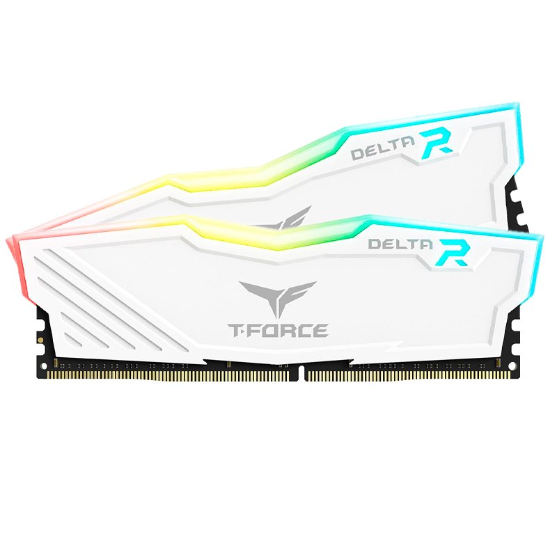 Memoria TEAMGROUP T-FORCE DELTA RGB 16GB (2 x 8GB) DDR4-3600MHz, CL18, 1.35V, RGB, Blanco 1-compudisa Memoria TEAMGROUP T-FORCE DELTA RGB 16GB (2 x 8GB) DDR4-3600MHz, CL18, 1.35V, RGB, Blanco