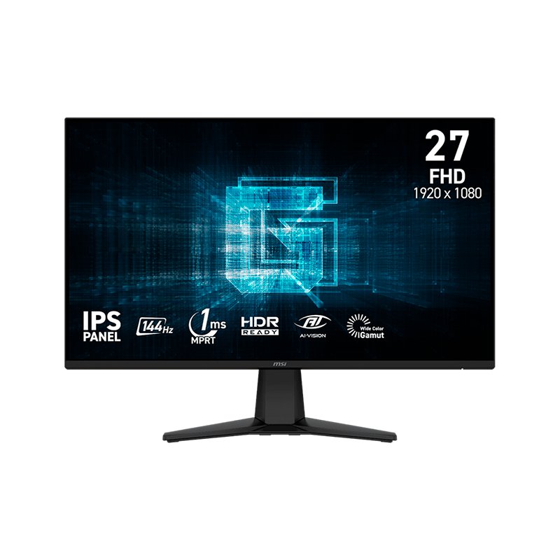 Monitor Plano Gaming MSI G275L E14, 27” FHD IPS, 144 Hz, 1 MS, HDMI, DP, Color Negro 1-compudisa Monitor Plano Gaming MSI G275L E14, 27” FHD IPS, 144 Hz, 1 MS, HDMI, DP, Color Negro