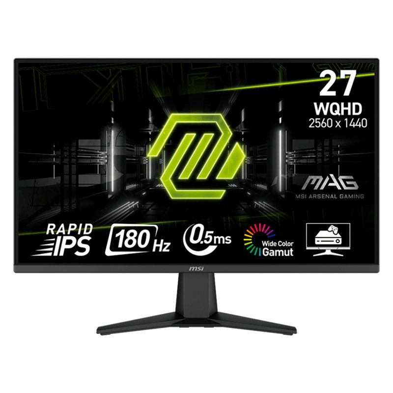 Monitor plano gaming MSI MAG-275QF, 27” WQHD Rapid IPS, 180 Hz, 0.5 ms, HDMI, DP 1-compudisa Monitor plano gaming MSI MAG-275QF, 27” WQHD Rapid IPS, 180 Hz, 0.5 ms, HDMI, DP