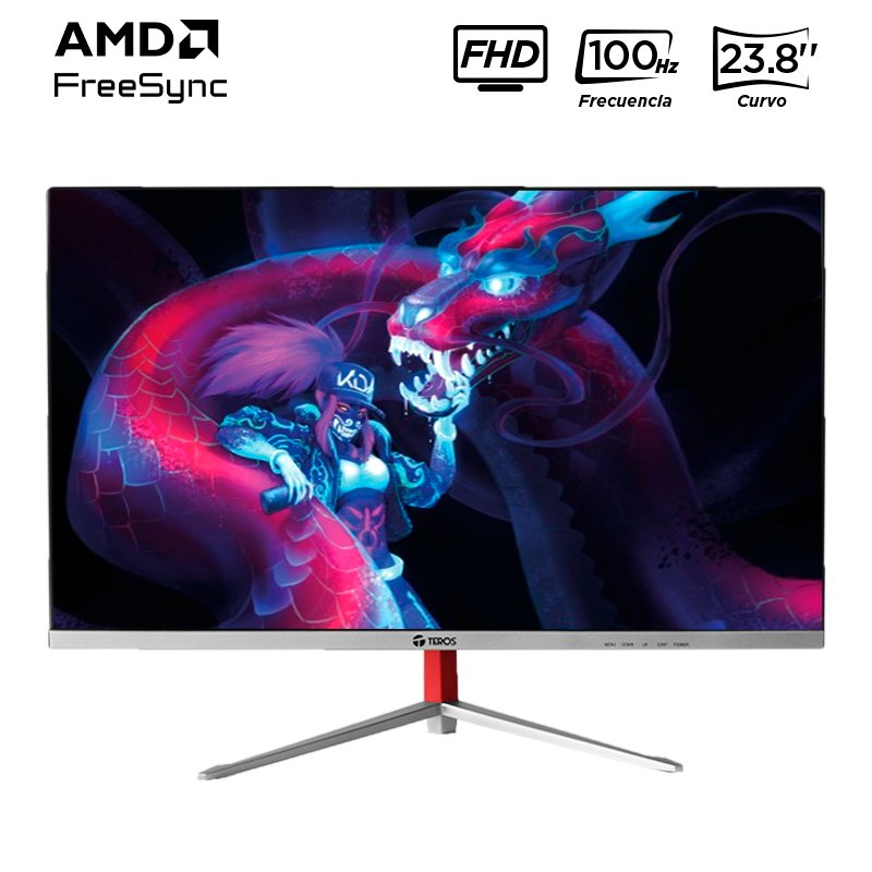 Monitor curvo TEROS TE-2401S, 23.8” FHD VA, HDMI, VGA 1-compudisa Monitor curvo TEROS TE-2401S, 23.8” FHD VA, HDMI, VGA