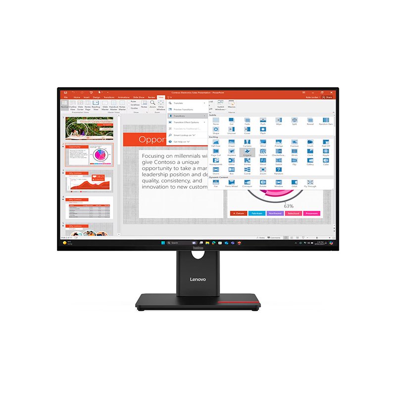 Monitor Plano Lenovo ThinkVision T27-40, 27” WLED FHD IPS/HDMI/DP/VGA/USB-C/USB-B/USB-A x3 1-compudisa Monitor Plano Lenovo ThinkVision T27-40, 27” WLED FHD IPS/HDMI/DP/VGA/USB-C/USB-B/USB-A x3