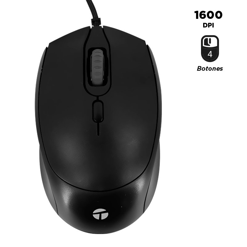 Mouse óptico TEROS TE-1222S, 800-1200-1600 DPI, USB, 4 botones 1-compudisa Mouse óptico TEROS TE-1222S, 800-1200-1600 DPI, USB, 4 botones