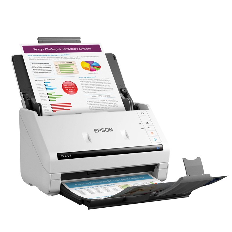 Escáner de documentos Epson DS-770 II USB 3.0 de alta velocidad, Sensor Optico Color (CIS) 1-compudisa Escáner de documentos Epson DS-770 II USB 3.0 de alta velocidad, Sensor Optico Color (CIS)
