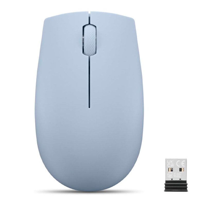 Mouse Inalambrico Compacto Lenovo 300, Color Azul Escarcha. - Imagen 2