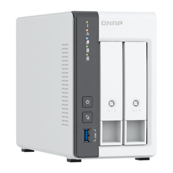 Servidor NAS QNAP TS-216G, ARM Cortex A55 4C/2GHz, 4GB RAM (On-Board), Bahias: 2×3.5” SATA