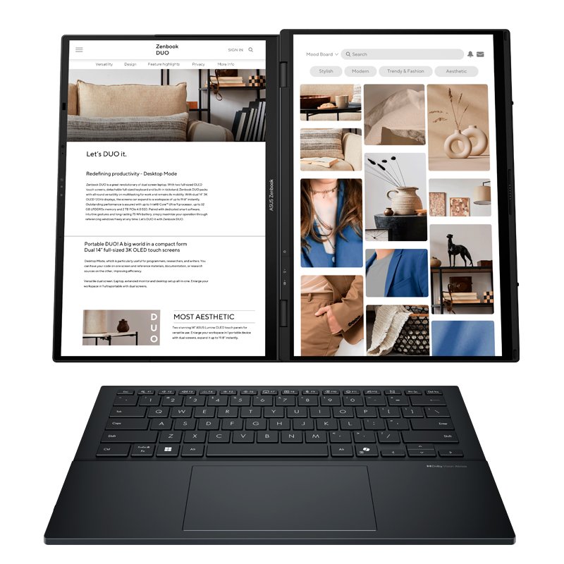 Notebook ASUS UX8406CA-PZ073W 14” 3K OLED Touch Core Ultra 9 285H 2.9/5.4GHz 32GB LPDDR5X 3-compudisa Notebook ASUS UX8406CA-PZ073W 14” 3K OLED Touch Core Ultra 9 285H 2.9/5.4GHz 32GB LPDDR5X - Imagen 3