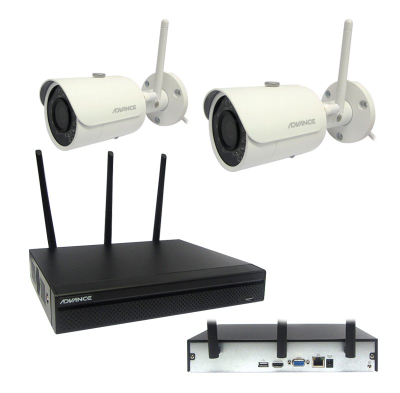 Kit Cámaras IP Wireless Advance CAMWS22, 2 cámaras, NVR con disco de 1TB, Dia/Noche. 1-compudisa Kit Cámaras IP Wireless Advance CAMWS22, 2 cámaras, NVR con disco de 1TB, Dia/Noche.