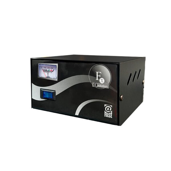 Estabilizador Elise – Fase FXE-10, Sólido, 1.0kVA, 4 tomas a 220VAC, 1 toma By-pass.