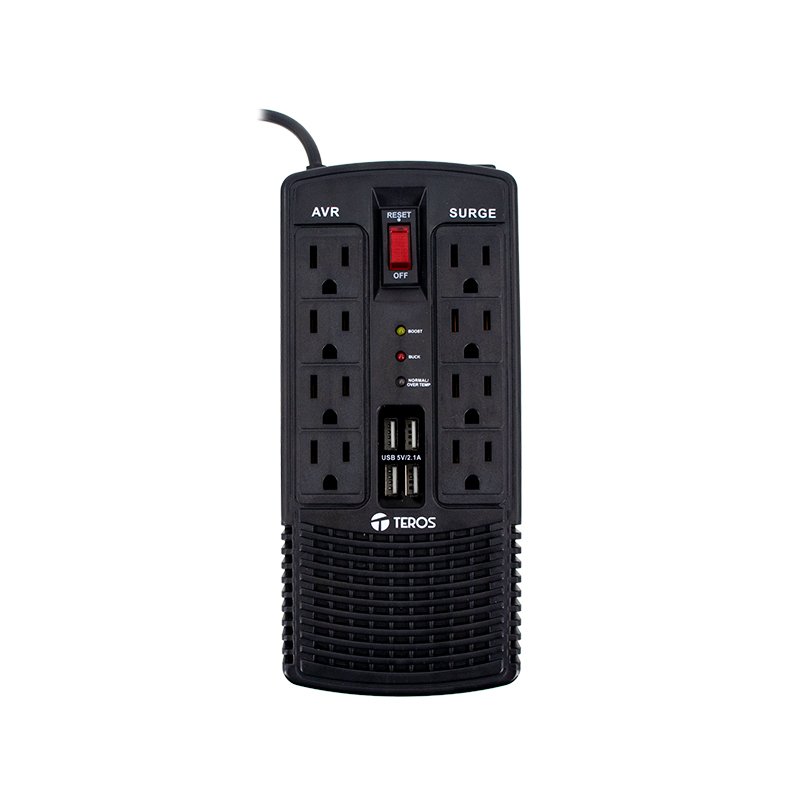 Estabilizador de voltaje TEROS TE-7180 AVR1200VA / 600W 184-276 VAC 1-compudisa Estabilizador de voltaje TEROS TE-7180 AVR1200VA / 600W 184-276 VAC